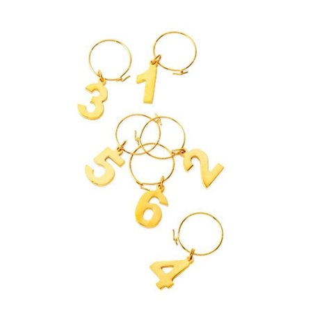 VISKI Viski 3766 Belmont Gold Plated Wine Charms 3766